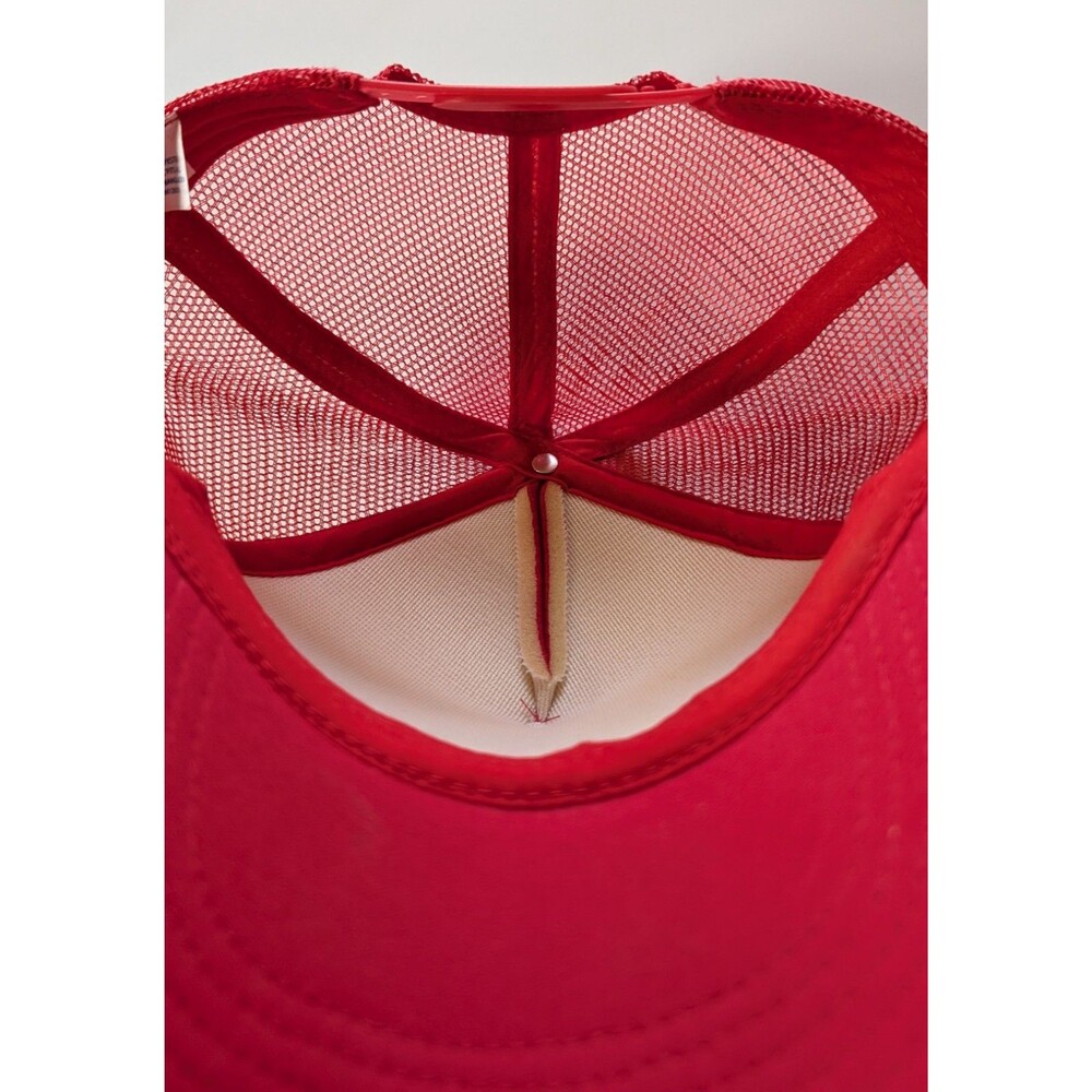 OU Oklahoma Sooners Red Mesh Snapback Trucker Hat Glitter Chenille Patches - Picture 4 of 4
